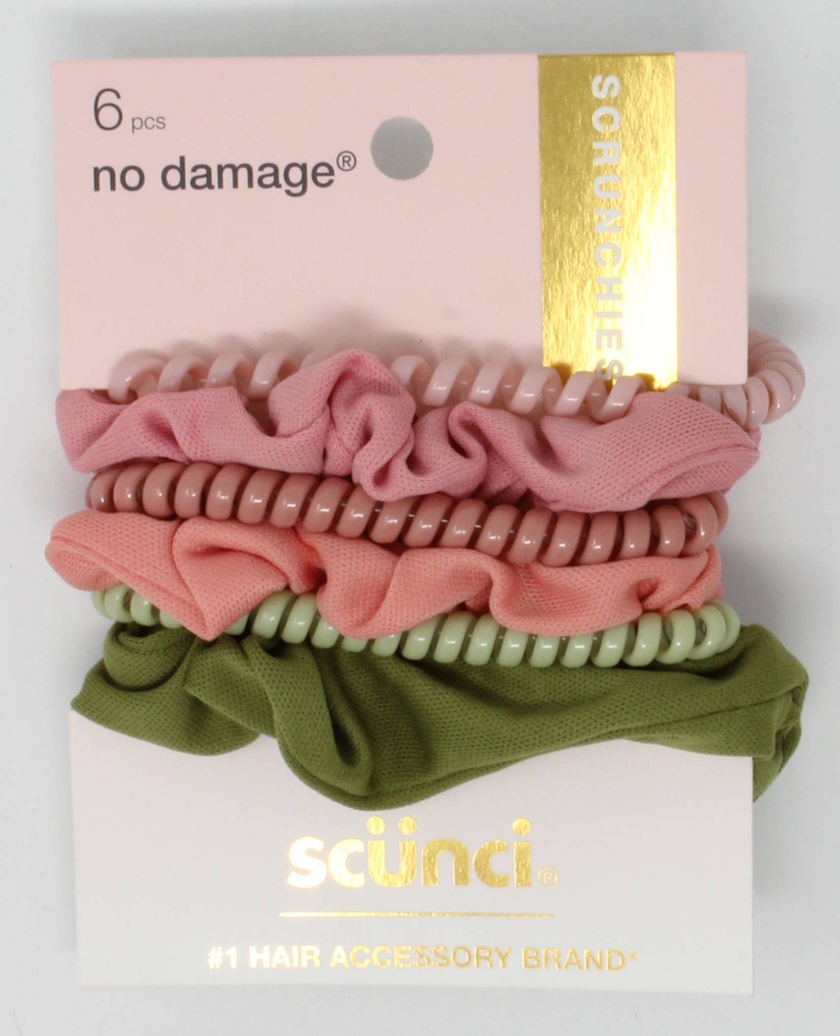 No Damage Scrunchie Spirals 6PK - Click Image to Close